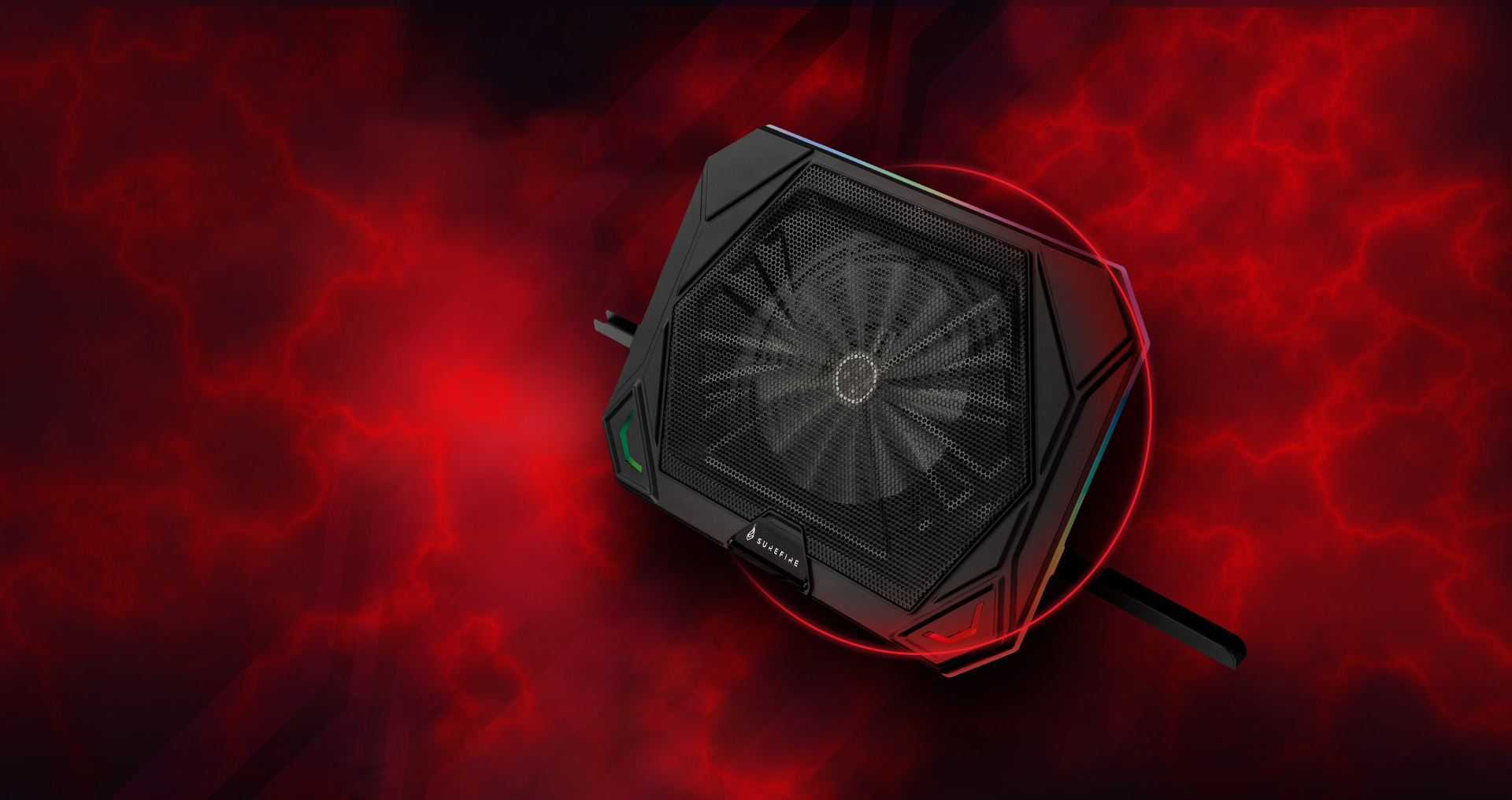 SureFire BORA X1 GAMING LAPTOP COOLING PAD WITH RGB - Image 3