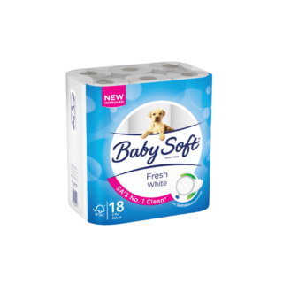 Baby Soft 2Ply Toilet Paper 18 Rolls per pack